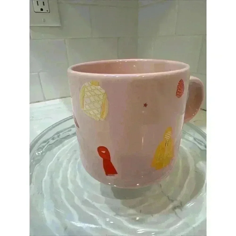 Starbucks Pink Ceramic Mug 12oz Fall Sweater Weather Drink Cup.